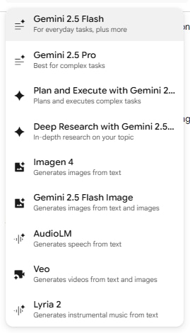 Gemini 2.5 Flash/Pro、Imagen 4、AudioLM、Veo、Lyria 2など利用可能なAIモデル一覧